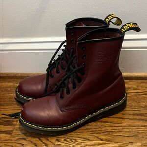 Dr. Martens Women’s Burgundy Lace-Up Boots